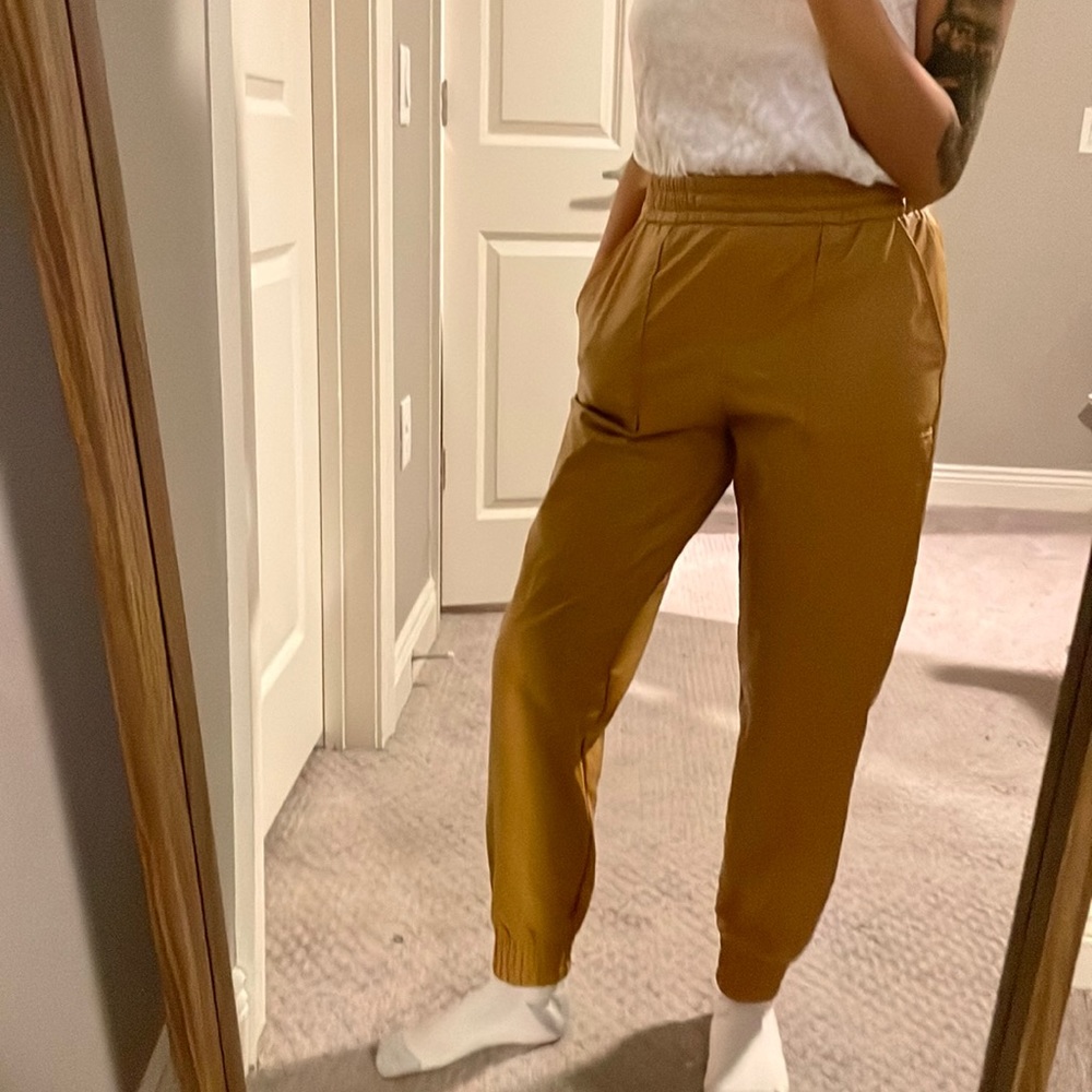 Mustard Express Vinyl Joggers
